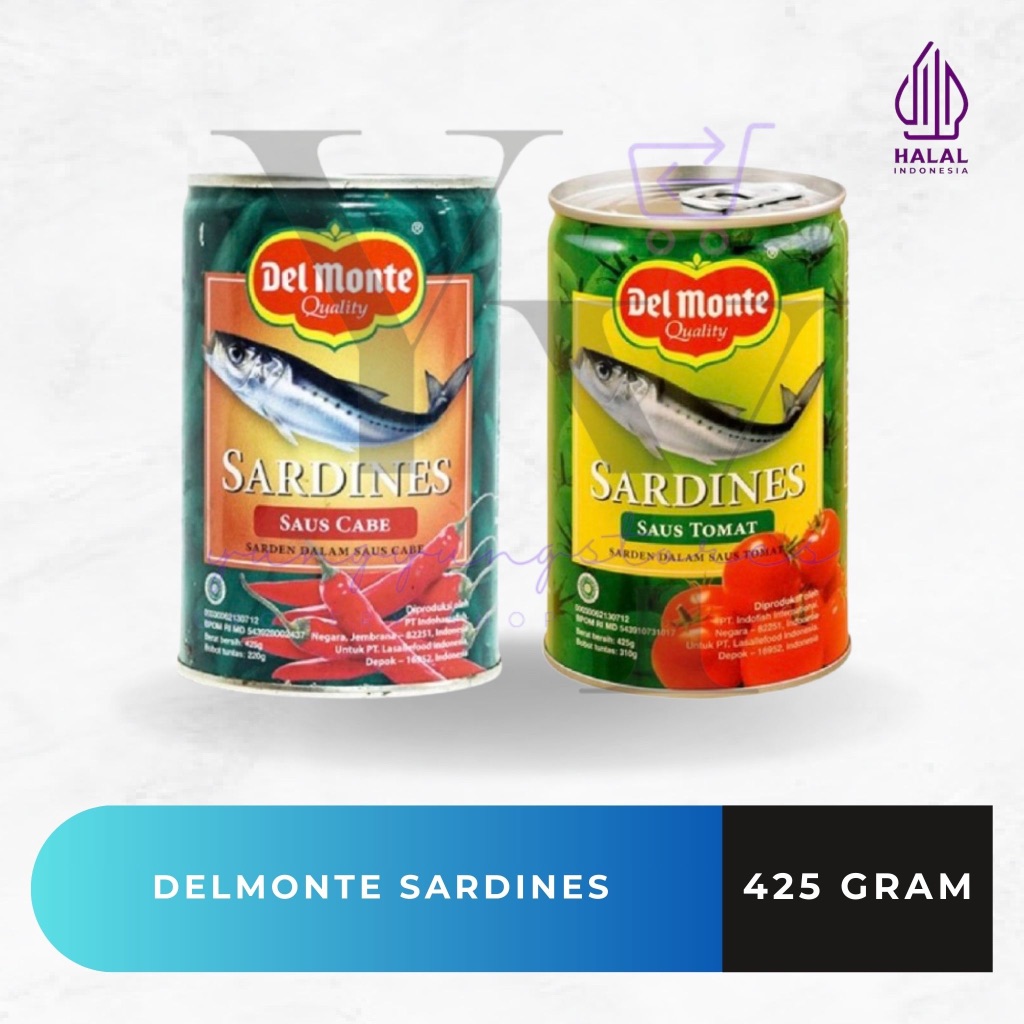 

Delmonte Sarden / Sardines Saus Tomat / Cabe 425 gram