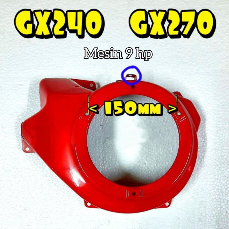 GX 270 cap mesin , cover fan Honda 9 hp mesin GX 270
