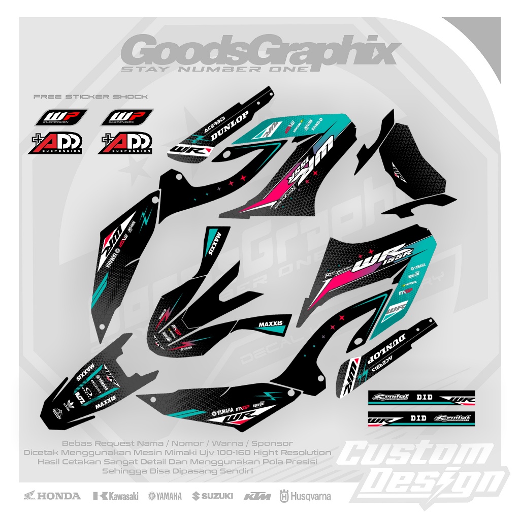 Decal Yamaha Wr 155 Design Custom - Decal Wr 155 Tosca