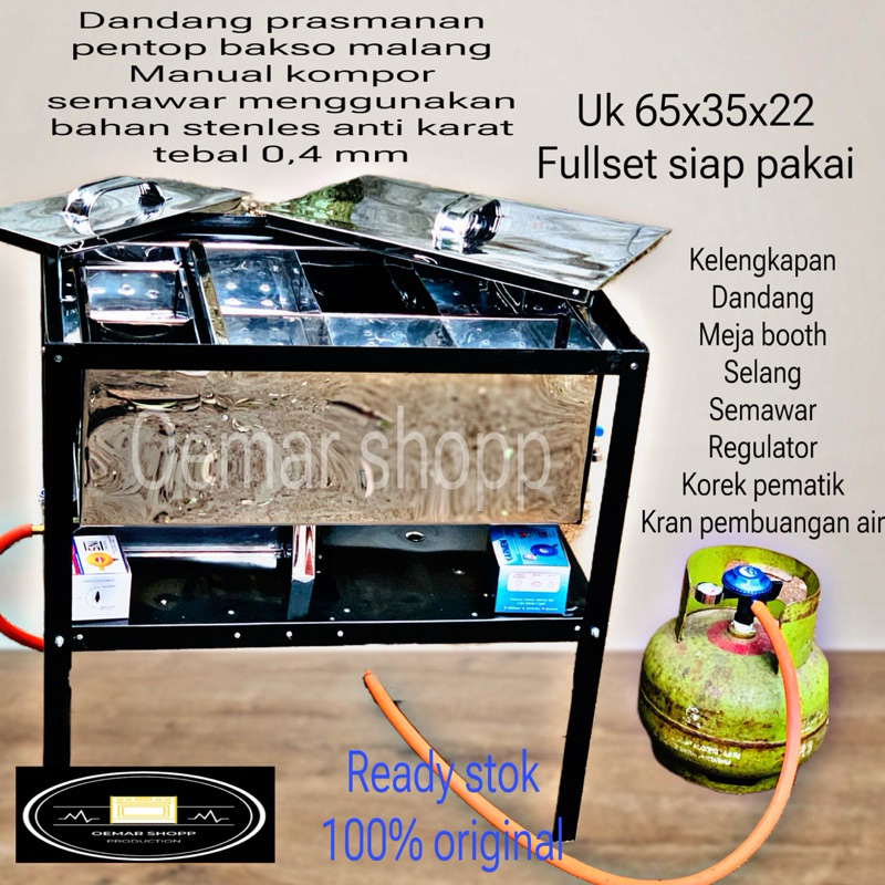 Dandang Bakso prasmanan pentol bakso malang stenlees steel Fullset