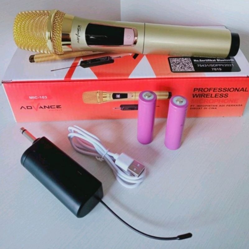 ADVANCE MIC 103 WIRELESS MICROPHONE BLUETOOTH KARAOKE