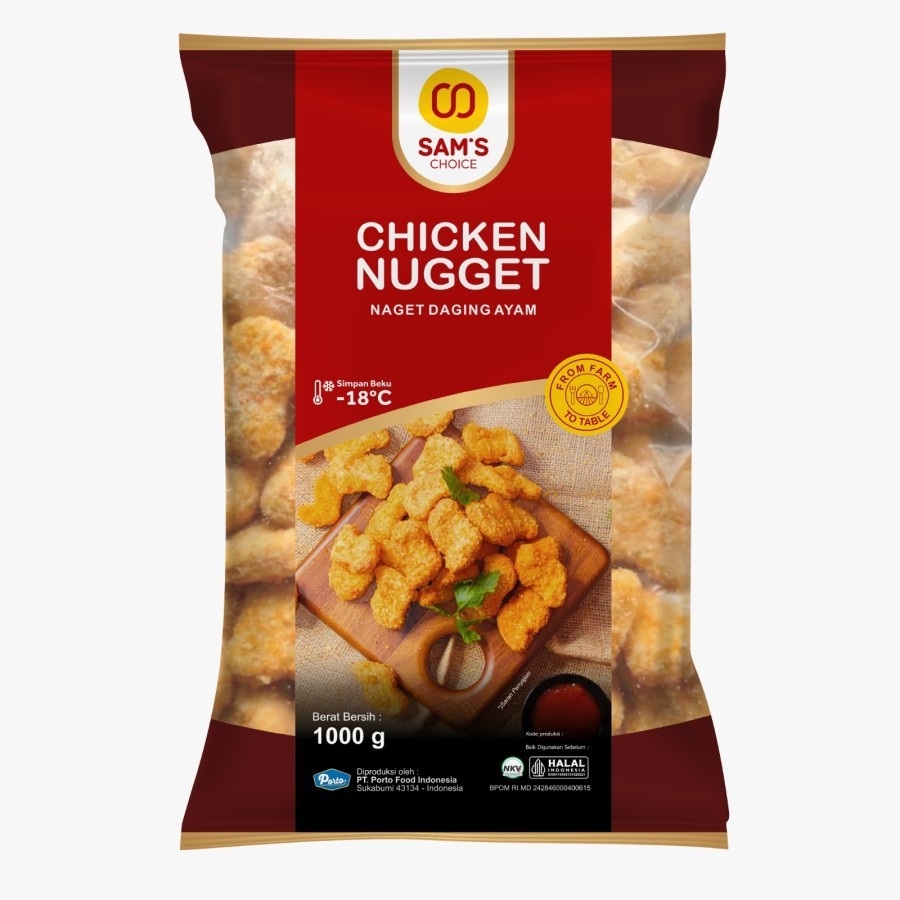 

CHICKEN NUGGET SAM’S CHOICE 1KG NAGET AYAM HALAL