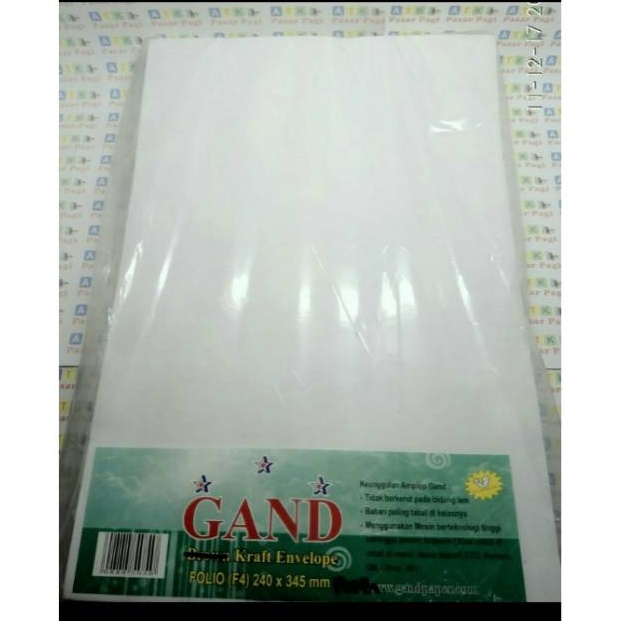 

Grosir GAD8 Amplop putih folio seal 1 pack W4 Terlaris