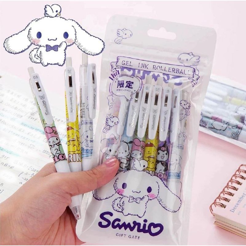 

TERMURAH PULPEN GEL SANRIO 0.5mm 6 PCS / Pen Mekanik gel fancy kuromi cinamorol melodi