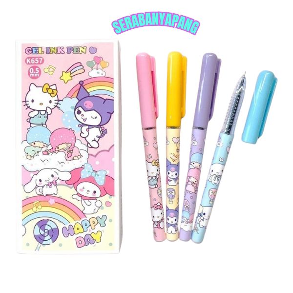 

Pulpen Sanrio 12Pcs Pulpen Karakter kuromi my melody Lucu