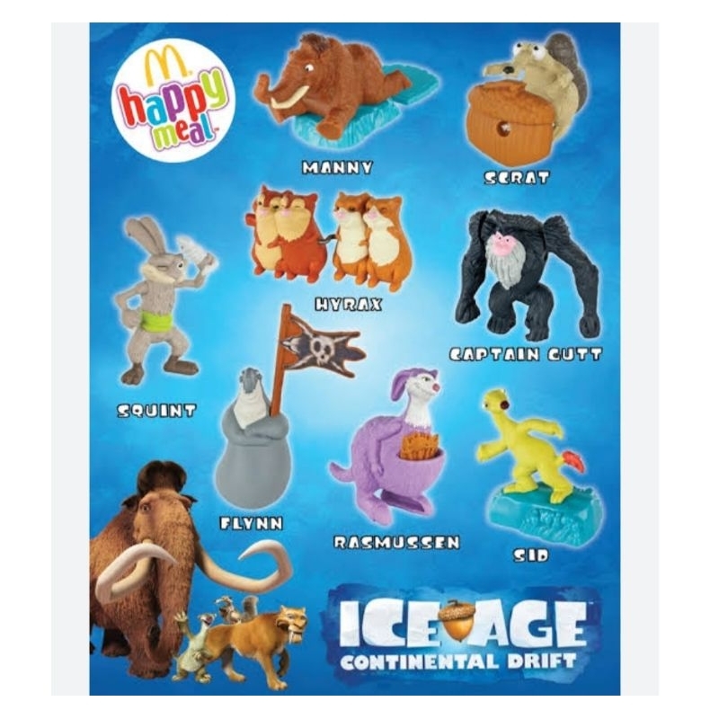 Mainan Figure Ice Age Happy Meal McDonald's