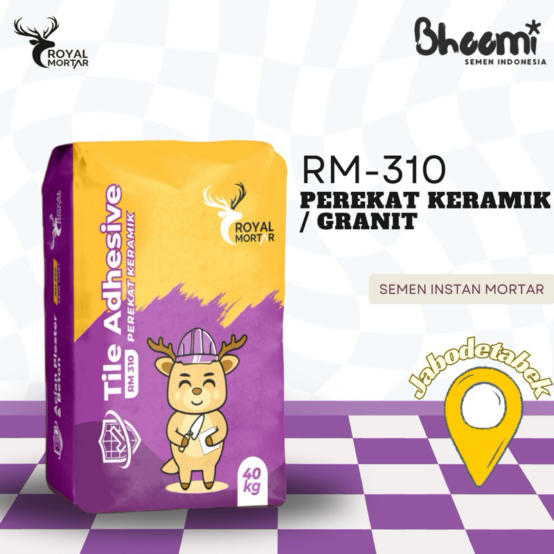 Semen Mortar | Perekat Keramik/Tile Adhesive | Granit | RM-310 Royal Mortar