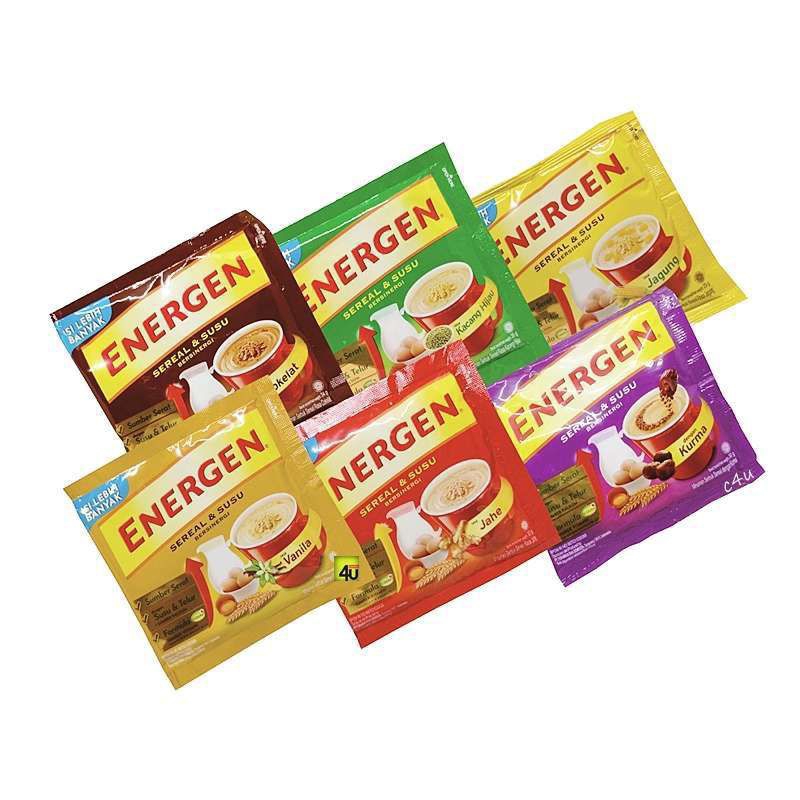 

ENERGEN VANILLA, COKLAT, KACANG HIJAU, JAHE 1RENCENG (10SACHET)