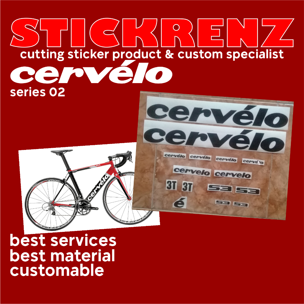 Cutting Sticker Stiker Frame Sepeda Cervelo 02 Custom