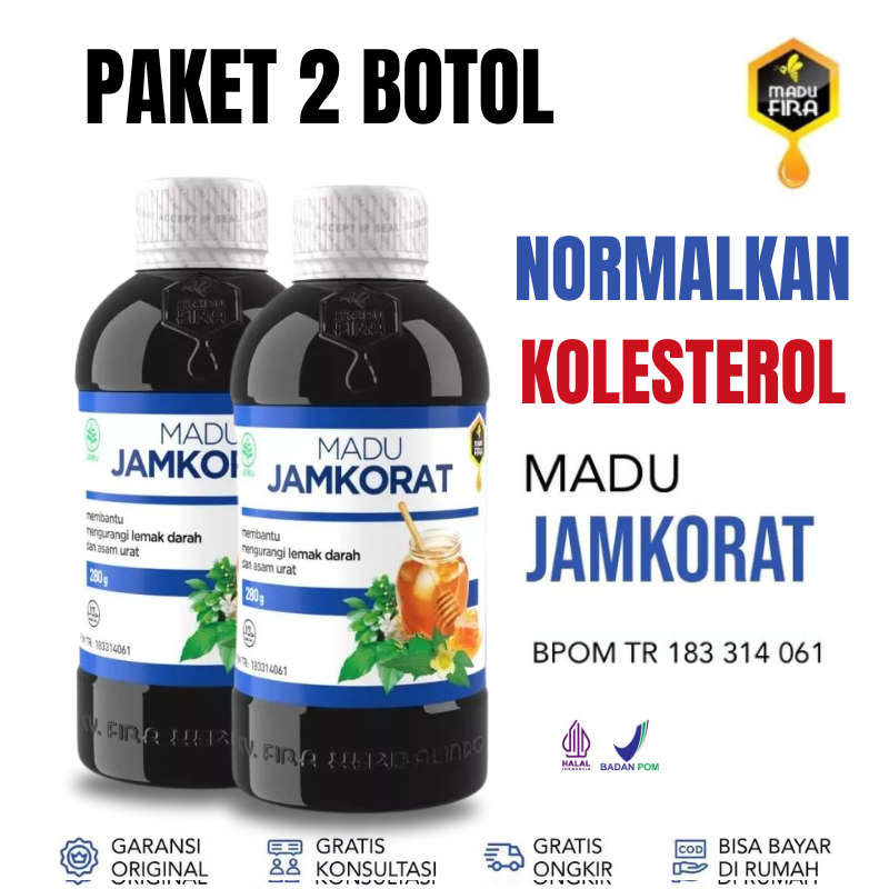 

PAKET 2 BOTOL MADU JAMKORAT ORIGINAL MADU ASAM URAT DAN KOLESTEROL