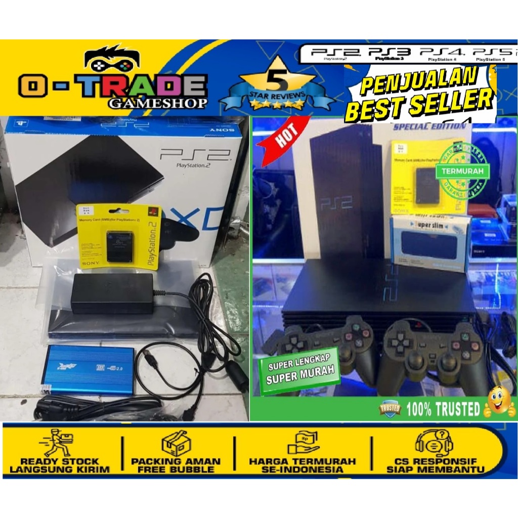 PERFA_KENI - PS2 SONY PLAYSTATION 2 FAT/SLIM HDD FULL GAMES BISA REQUEST