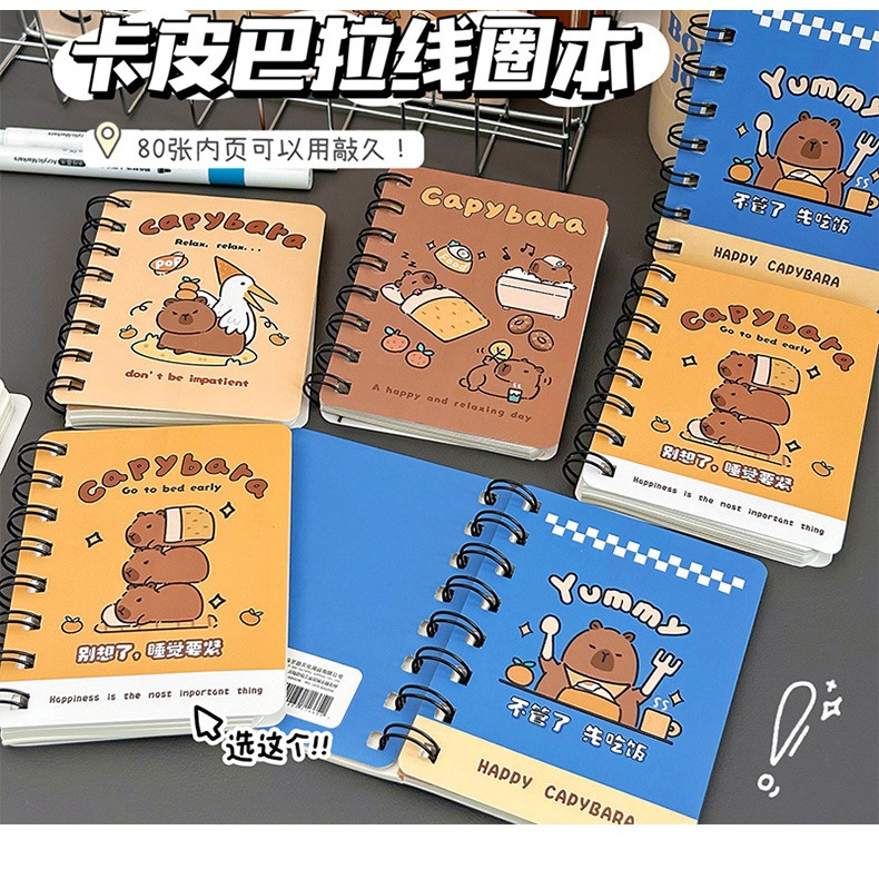 

Buku Notebook Mini Ring A7 Capybara Minibook Capybara A7 Buku Tulis Capybara MOMO062