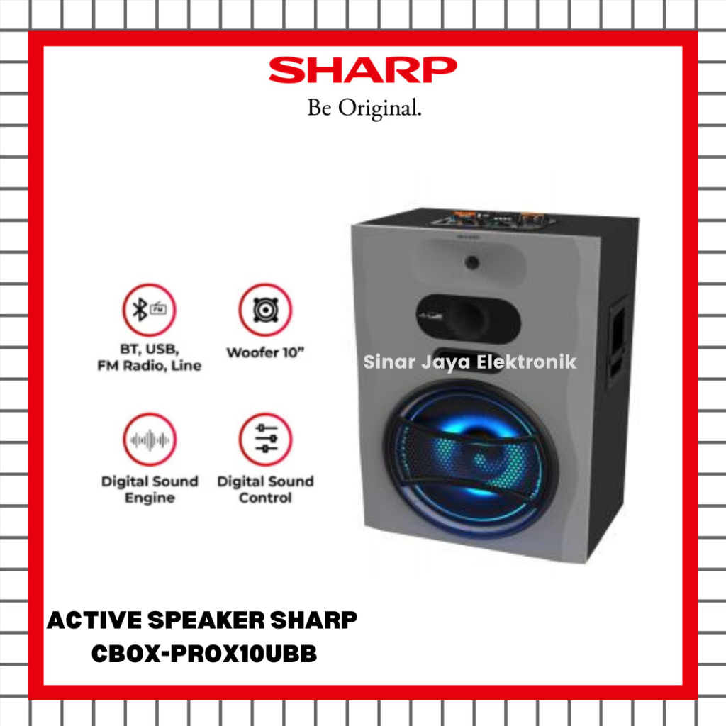 ACTIVE SPEAKER SHARP CBOX-PROX10UBB PRO-X SERIES