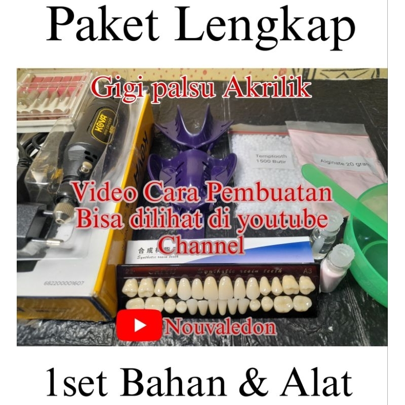 Termurah Paket Lengkap Alat + Bahan membuat gigi palsu sendiri