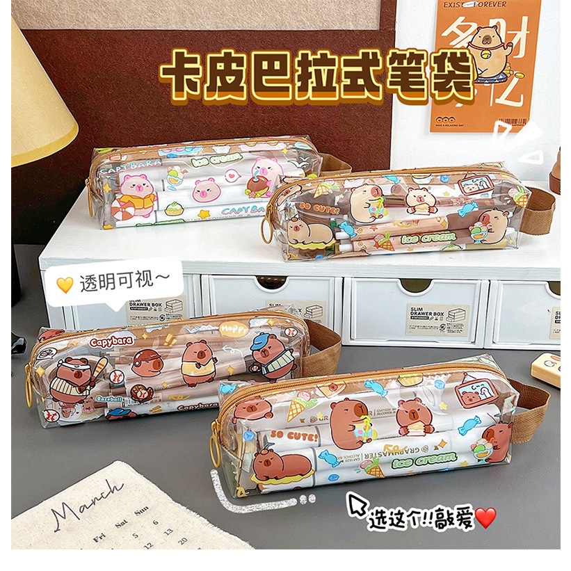 

Kotak Pensil Capybara Transparan Capybara Pencil Case Tempat Pensil Capybara MOMO064