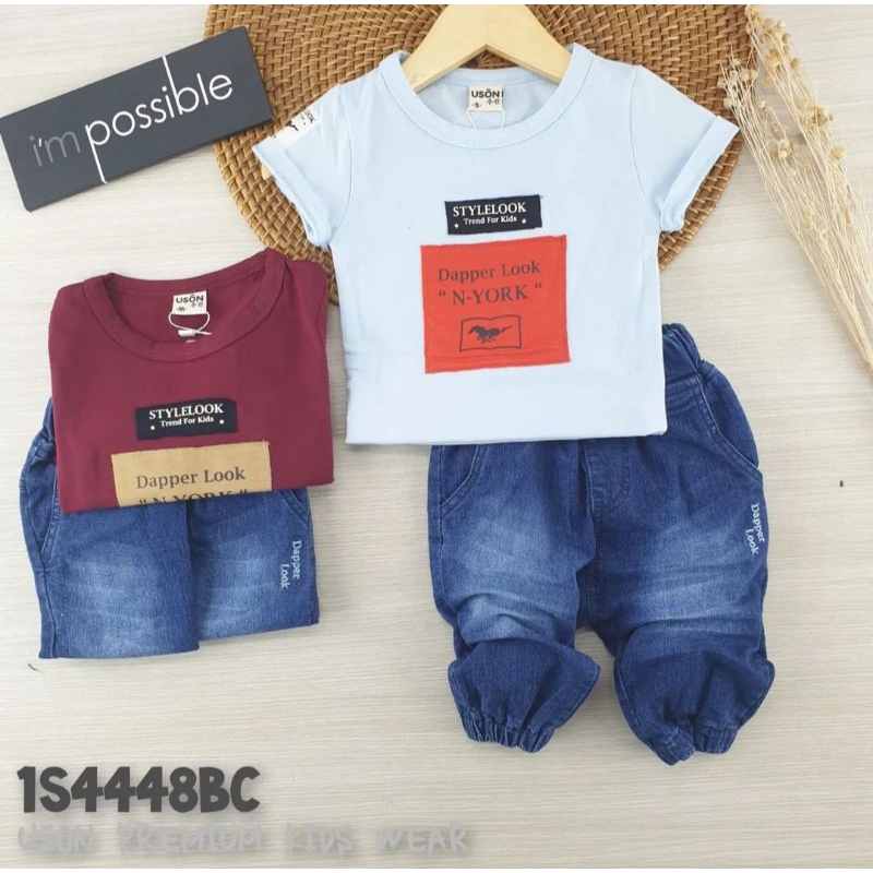 Uson Premium Kids Wear Setelan Celana Jogger Anak Cowok 0-1 Tahun