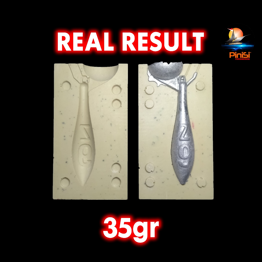 Molding Cetakan Bandul Timah Pemberat Pancing Model Z9 35gr