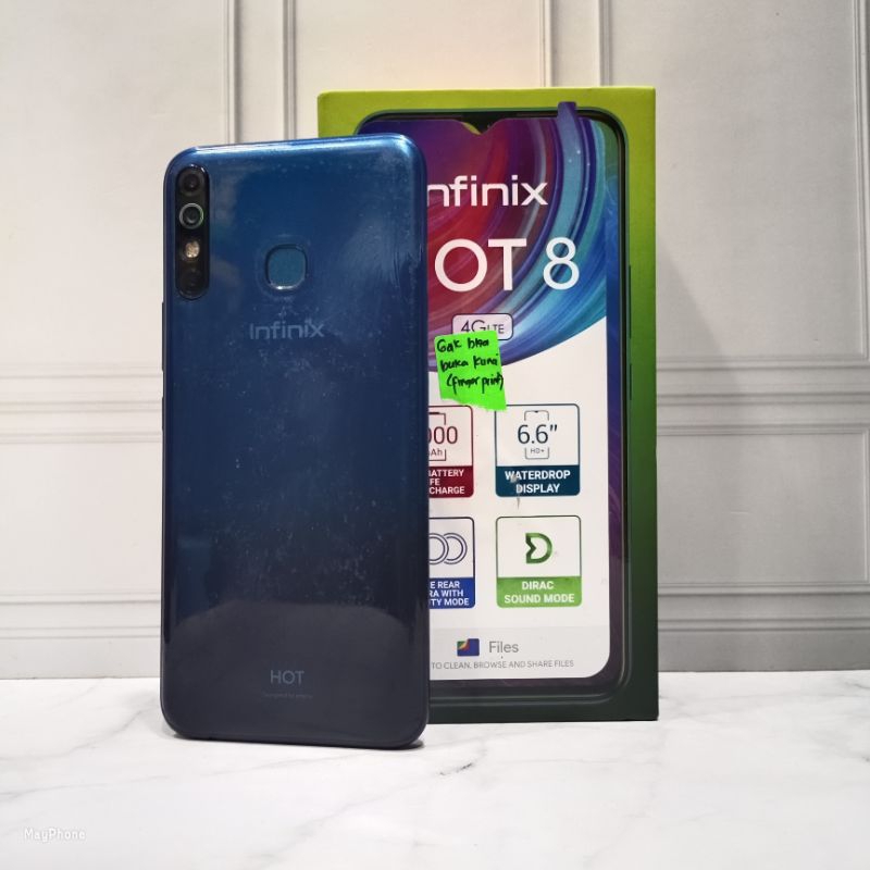 Infinix Hot 8 4/64 GB Handphone Second Bekas - Langsung Cek Deskripsi