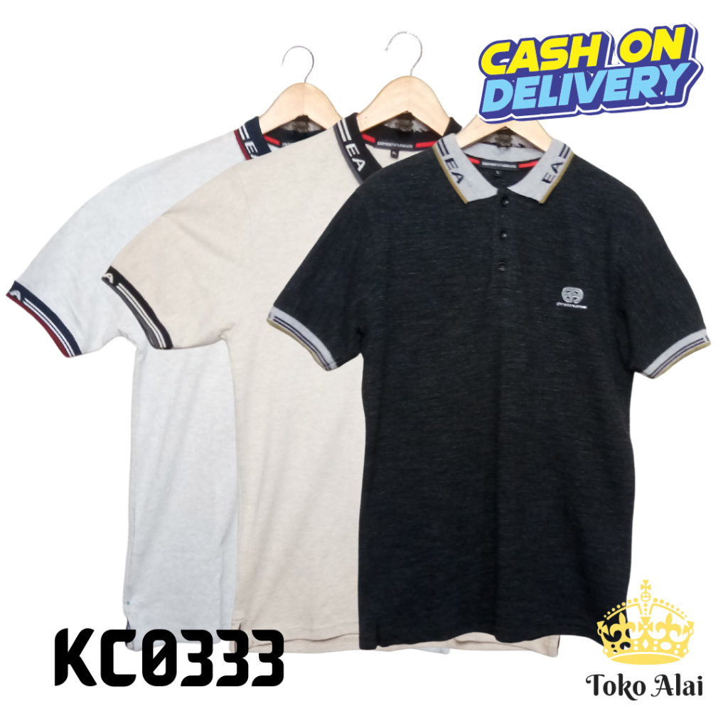 KAOS KAUS PRIA COWOK KERAH EMPORIO ARMANI 2E23-40 KC0333