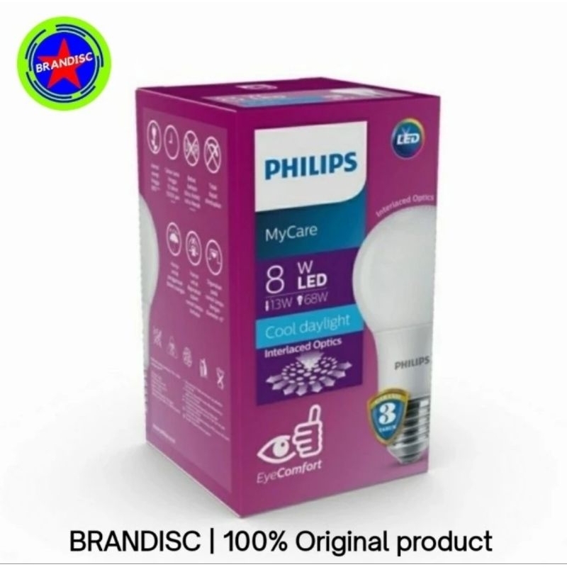 Bohlam Lampu PHILIPS LED 8 watt