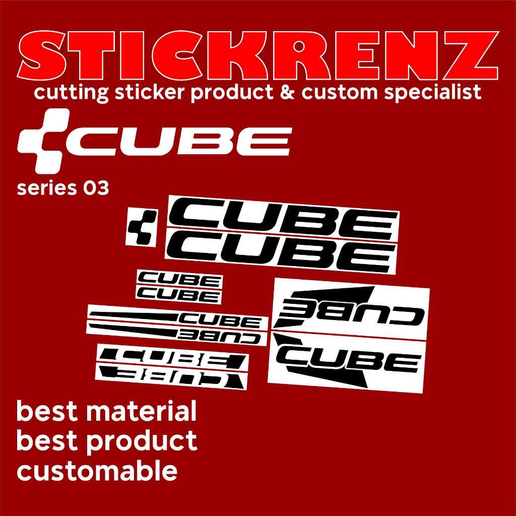 Cutting Sticker Stiker Frame Sepeda Roadbike Cube 03 Custom