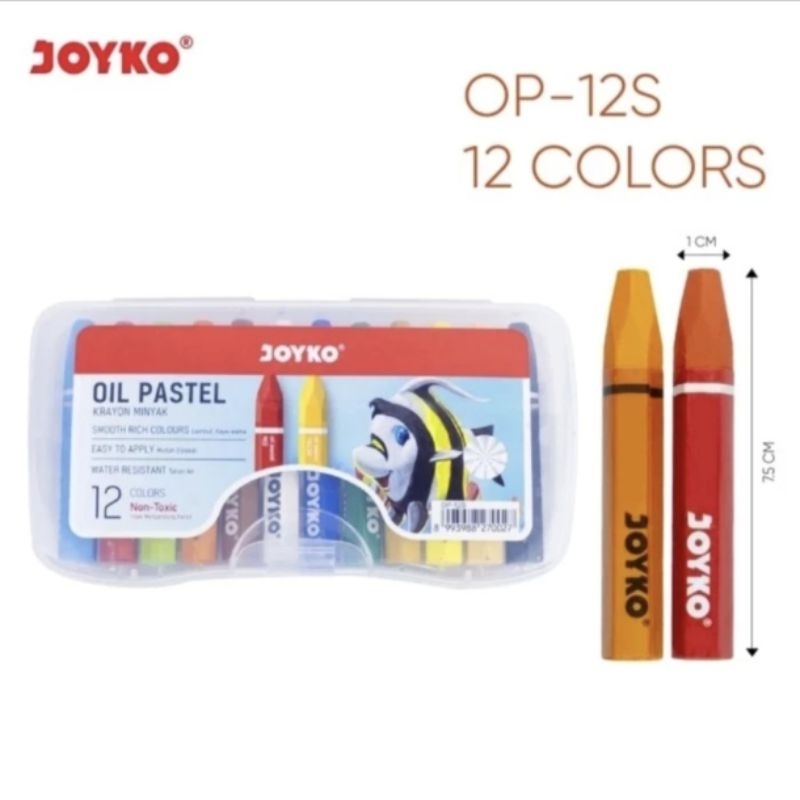 

CRAYON 12 WARNA JOYKO OP-12S KRAYON MINYAK OIL PASTEL