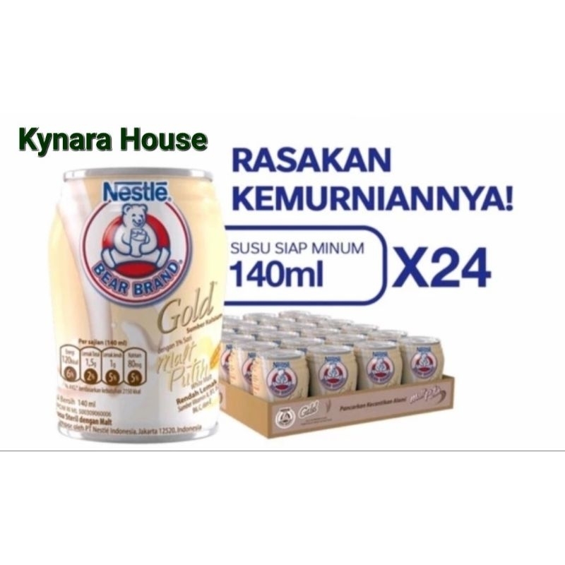 Bear Brand Susu Encer Gold Kaleng 24x140ml (Karton)