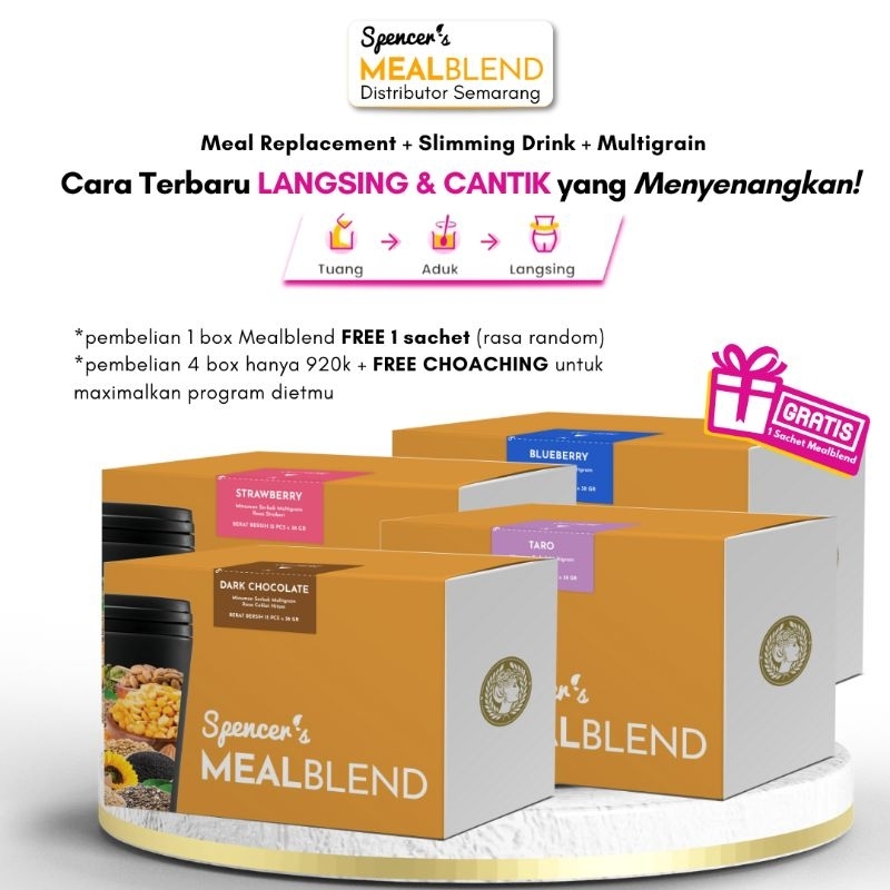 

MealBlend Spencer's Meal Replacement + Slimming Product + Minuman Sehat Tinggi Serat Nutrisi Lengkap