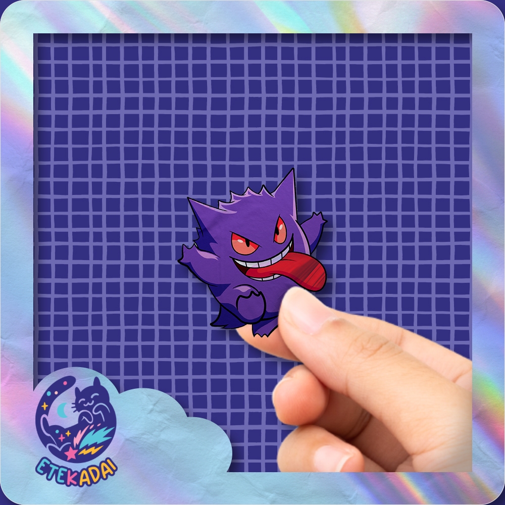 

Stiker Hologram Anime Pokemon Gengar 3