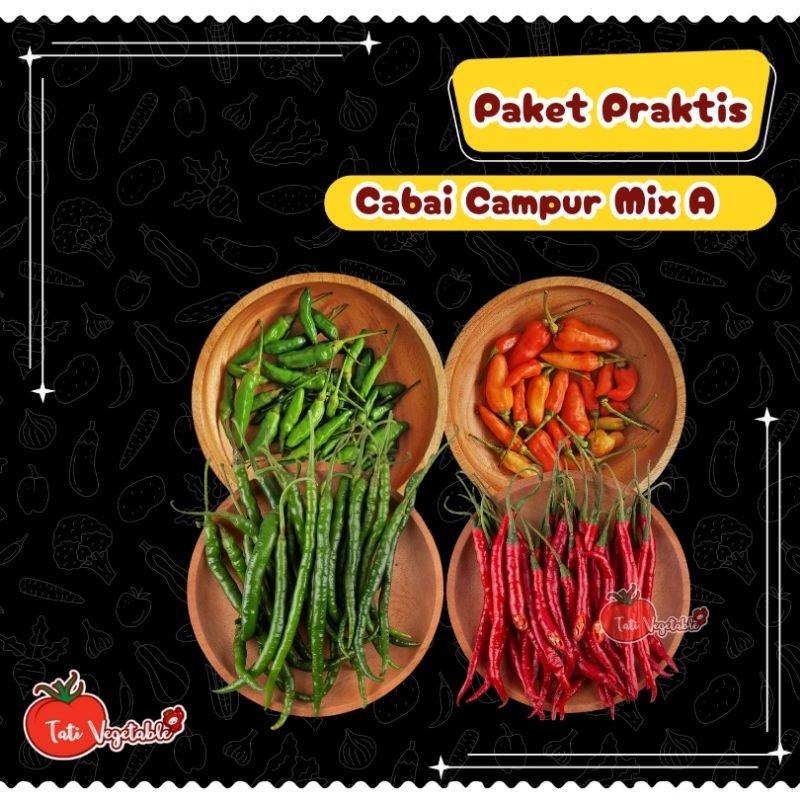 

Paket Praktis Cabai Campur || Tati Vegetable || Groceries || Sayuran Segar || Grosir