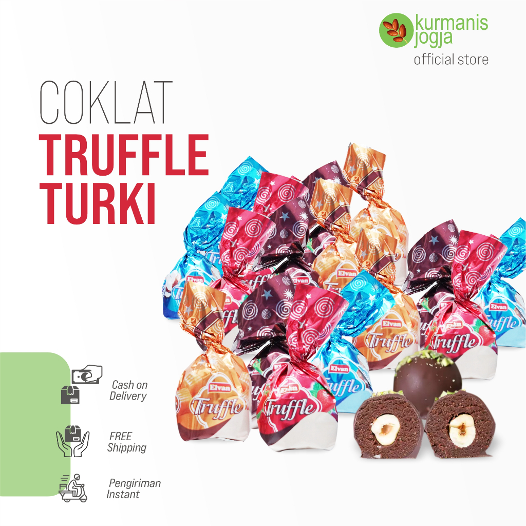 

Elvan Truffle Chocolate Premium mix varian coklat original import turki 1 Kg