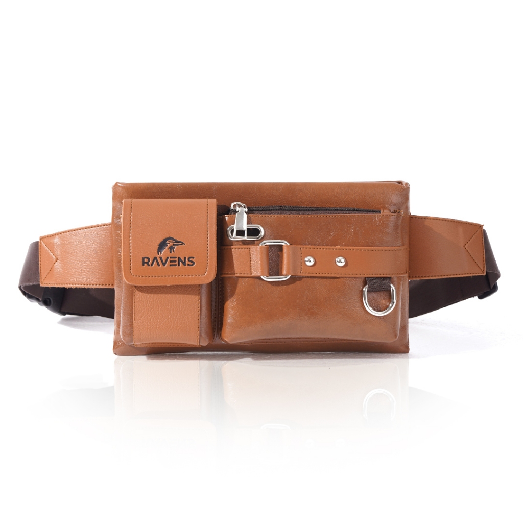 RVNS EGSY Waistbag Pria Slingbag Waterproof Tas Pinggang & Bahu Selempang Ringan Anti Air Pria