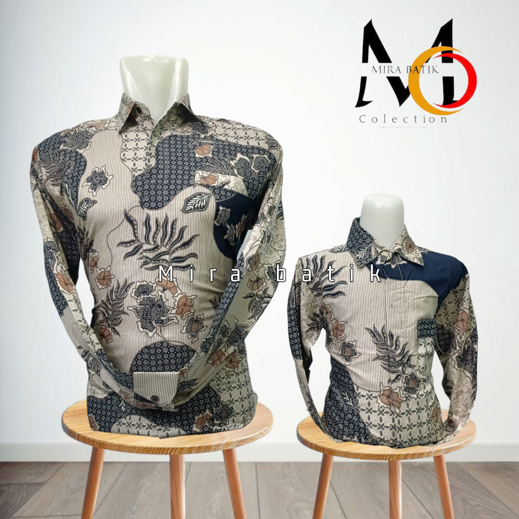 batik couple ayah anak coksu mewah/ kemeja batik katun pasangan anak coksu cod