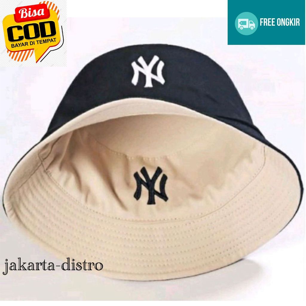 RUCAS OFFICIAL ID-Topi Bucket Bolak Balik Bordir NY002 /