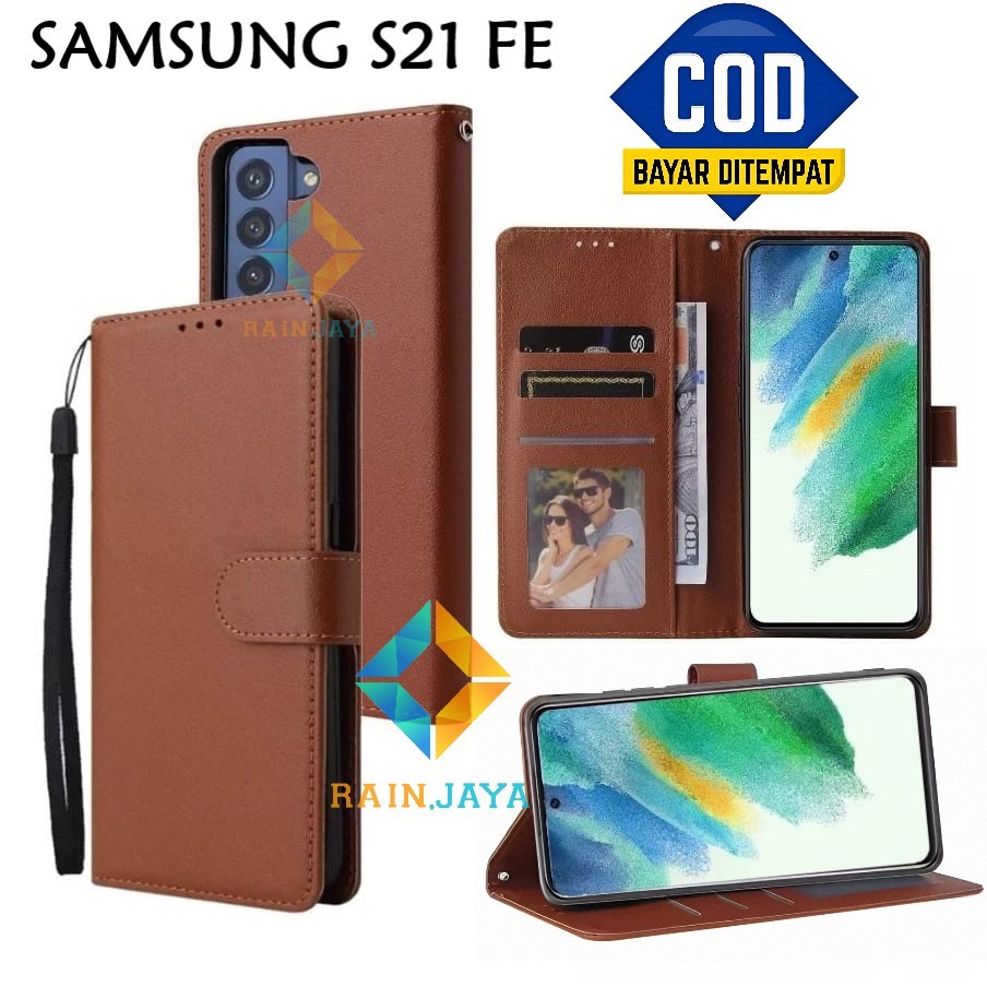 Flip Case Samsung S21 FE Leather Case Premium Flip Cover Wallet