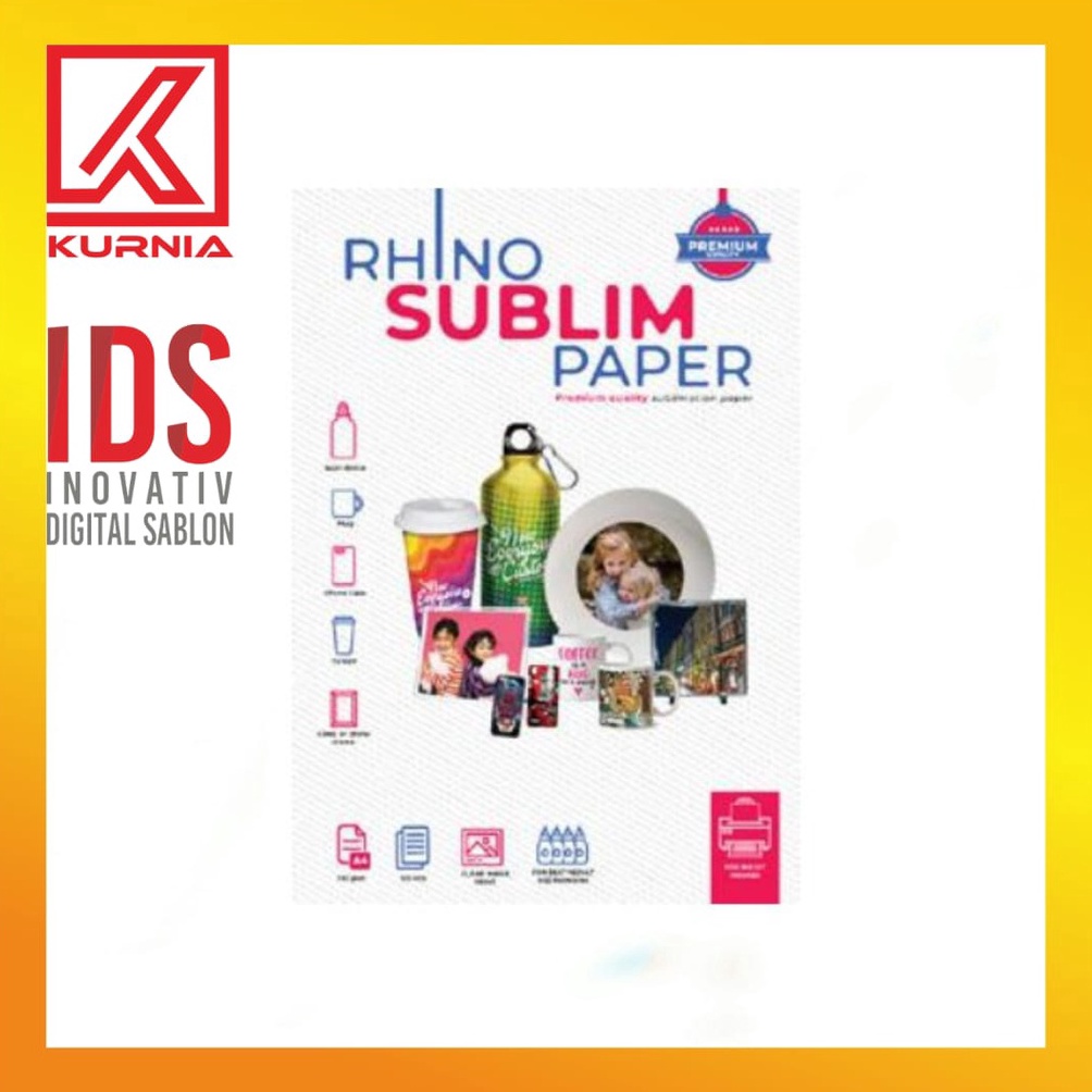 

Rhino Kertas Sublim Transfer Paper Sublim Premium Ukuran A4 TPS 2 RHKON718
