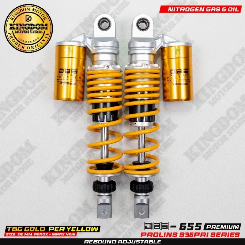 shockbreaker DBS 655 Premium 310mm NEW NMAX 155, AEROX 155 KLIK FUNGSI REBOUND