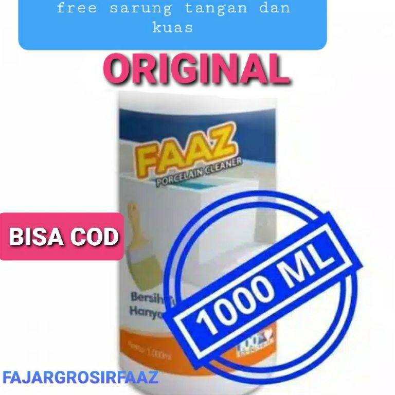New Trend Faaz Porcelain Cleaner 1ml Pembersih Keramik Kamar Mandi Porcelain Faaz Cleaner Pembersih 