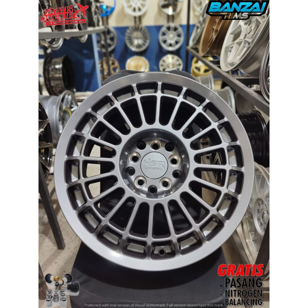 Velg Mobil Sienta Ertiga Ring 16 Velg Racing Model Terbaru Hsr Futbuls R16 Lebar 65 Rata Warna Grey