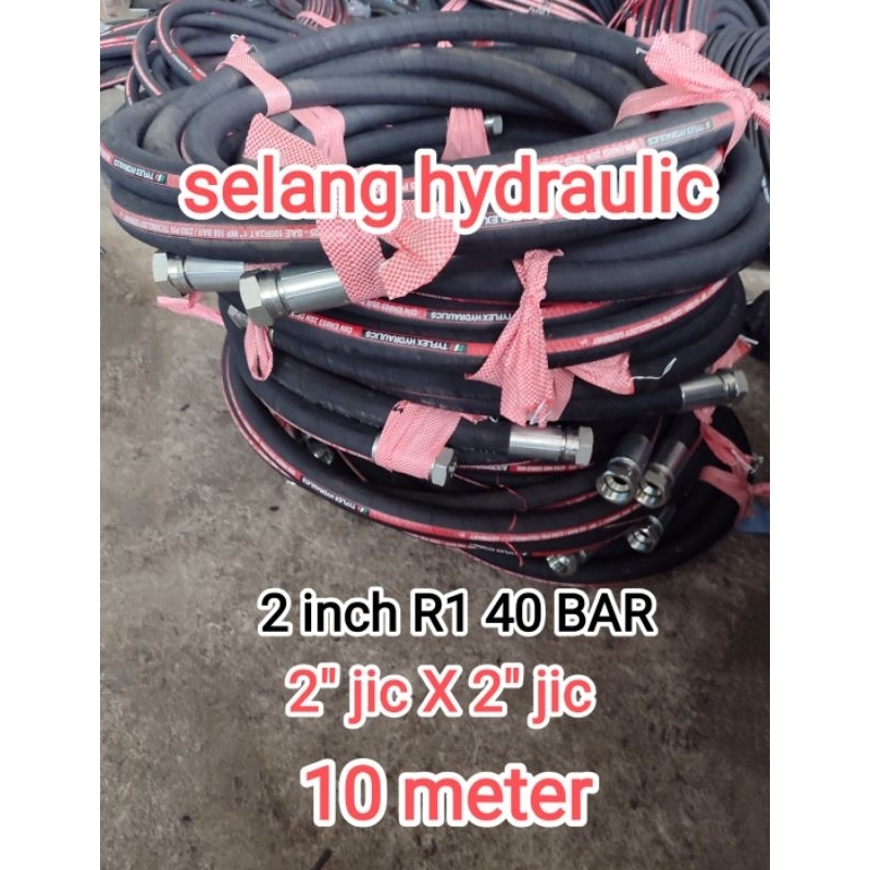 selang 2 inch R1 panjng 10 meter kepala  2" jic X 2 " jic