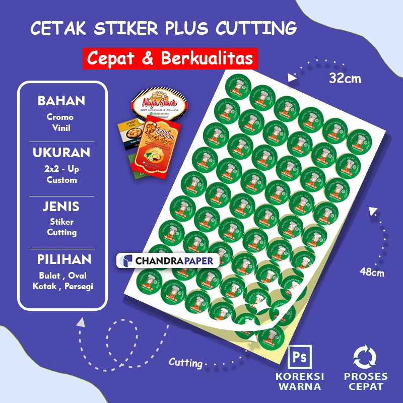 

Cetak stiker Cromo Bulat, Oval,Persegi - Produk makanan / Label makanan / stiker parfum