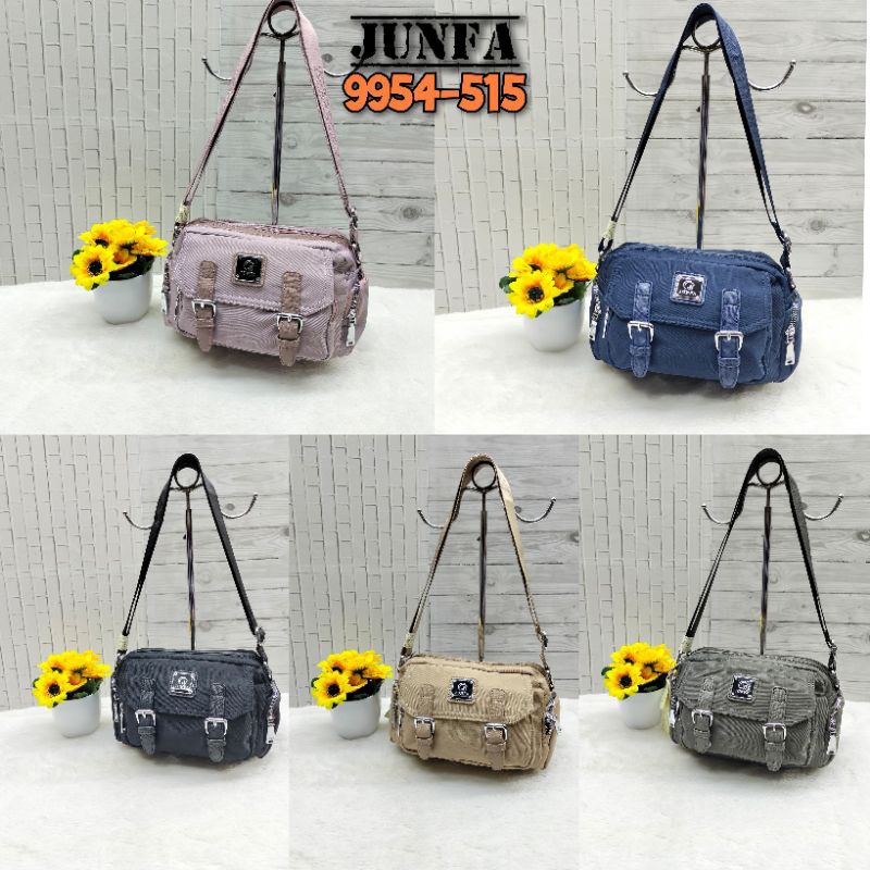 Tas wanita selempang junfa mini bahan nylon 9954-515 original