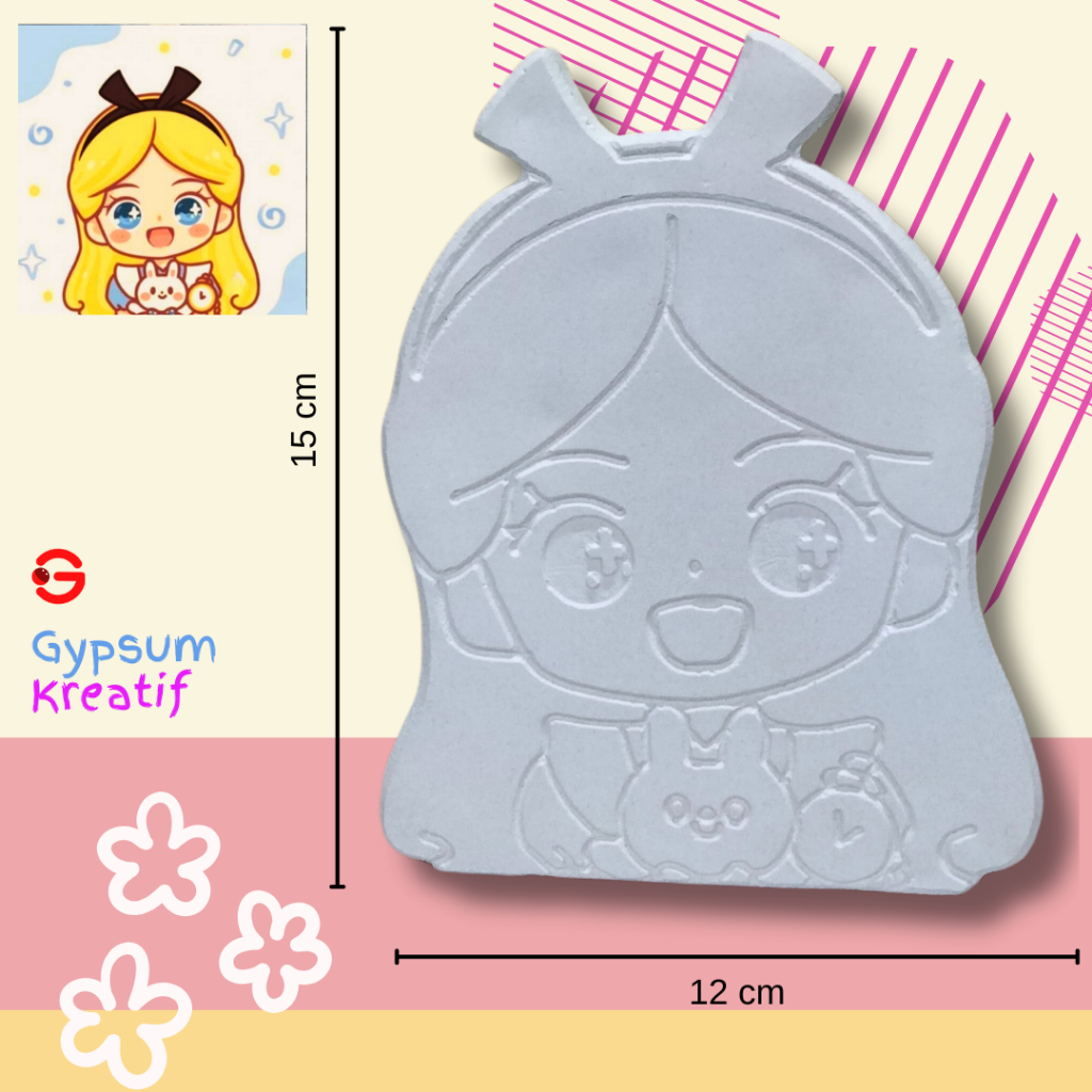 

Gypsum Painting Kit Model Alice - Paket Melukis Anak untuk Pajangan Dinding