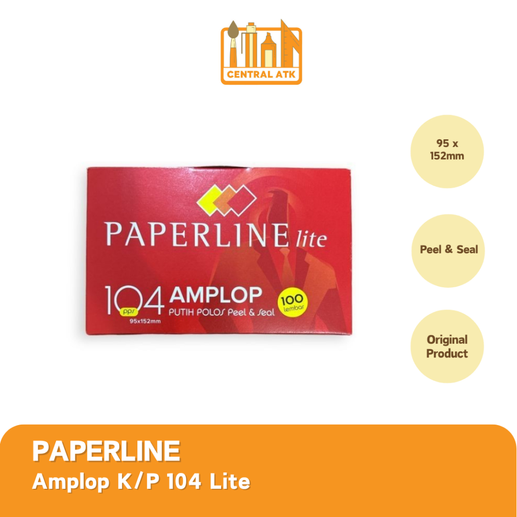 

ENVELOPE / AMPLOP PAPERLINE PUTIH POLOS UKURAN 95 X 152MM 104 LITE