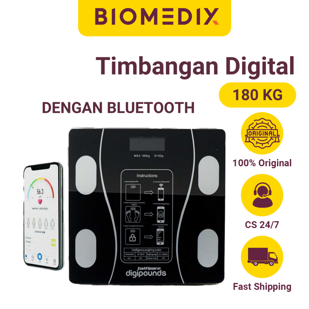 Timbangan Badan Digital / Timbangan Berat Badan Digital 180 KG / Timbangan Badan Digial USB / Timban