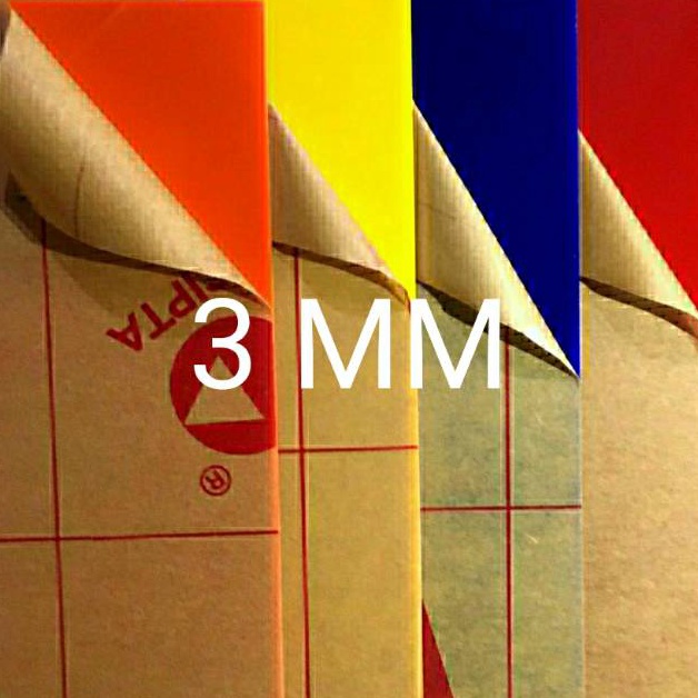 

Acrylic akrilik lembaran 3mm warna ukuran A 4 21x3cm F9KHE185