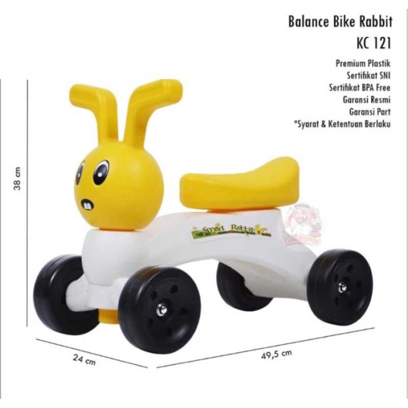 SEWA Mainan Bike Kelinci - Azkia Baby Rental Medan Mainan Anak Medan