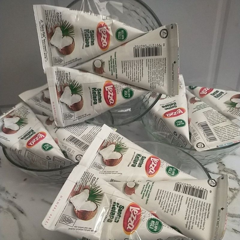 

lezza santan kelapa 65ml paket 3pcs+mangkok