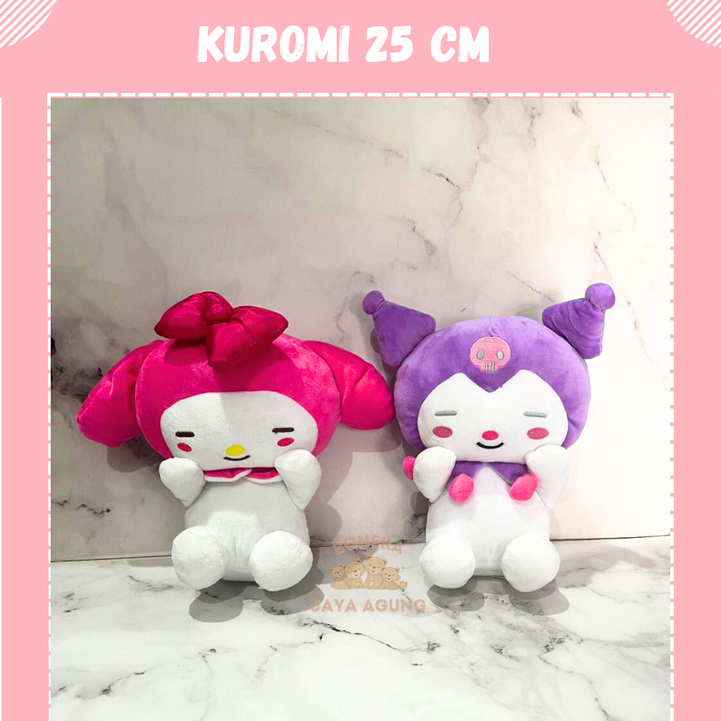 Boneka Kuromi 25 CM Kecil Lucu Bahan Lembut Halus Import