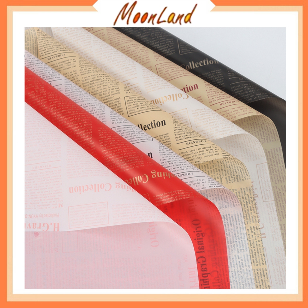 

20 lembar Kertas Cellophane Kertas Bunga Buket Motif Koran Flower Wrapping Newspaper Pattern KB6208